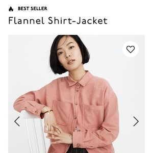 NWT Madewell Clay Flannel Buffon Down - Size M